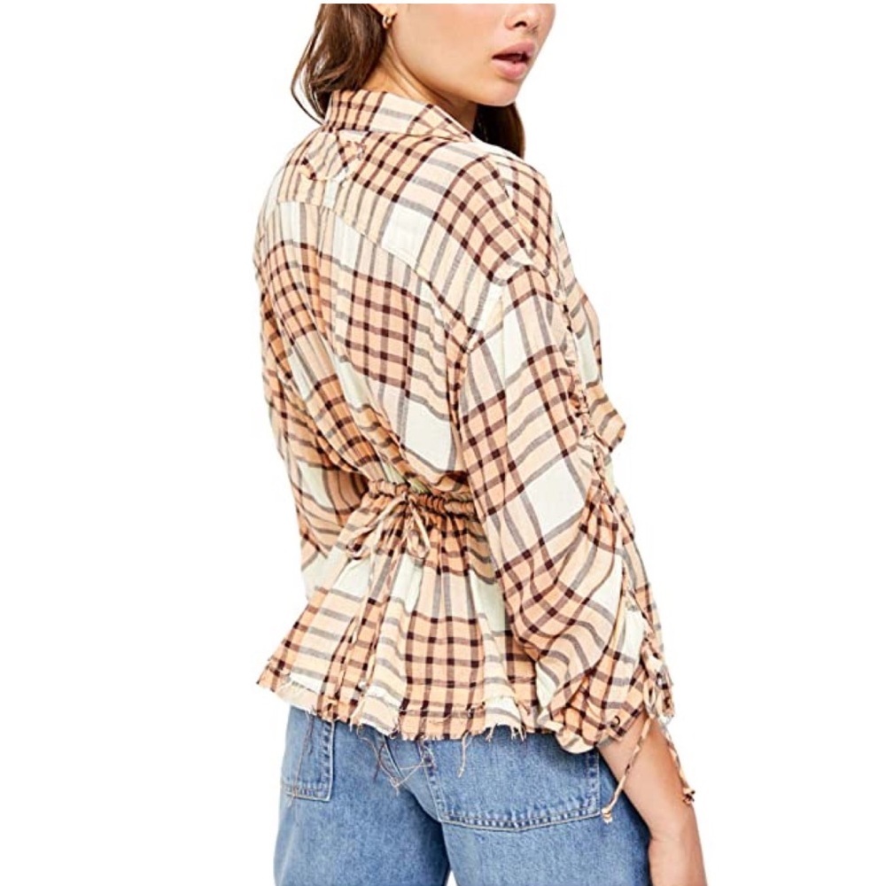 We the Free Pacific Dawn Plaid Shirt XS NWT - Picture 4 of 12
